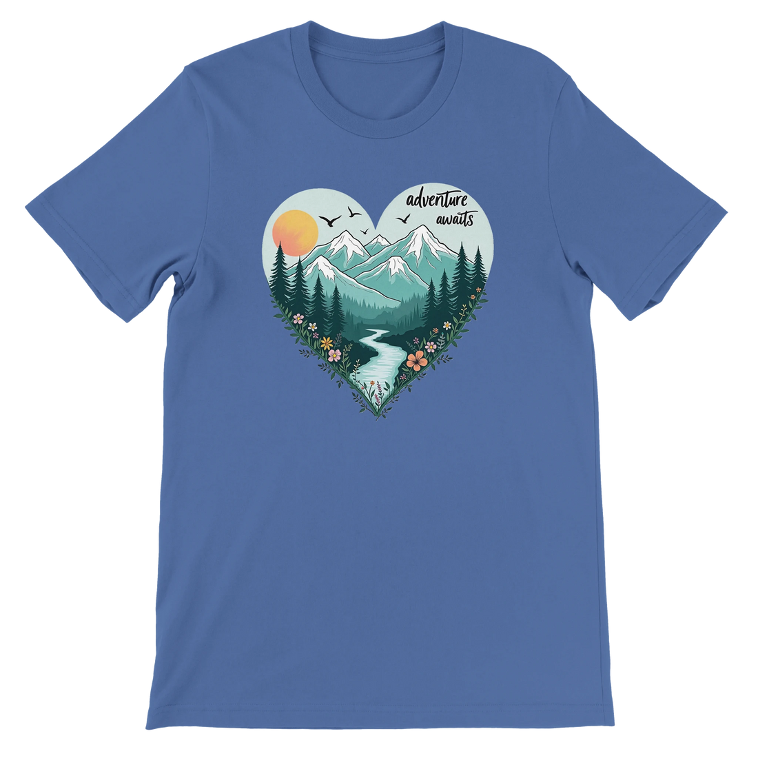Adventure Awaits Mountains Graphic T-Shirt